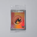 Sealed 30th Celebration ETB foil Energy pack with Basic Fire Energy visible – illustrative product photograph