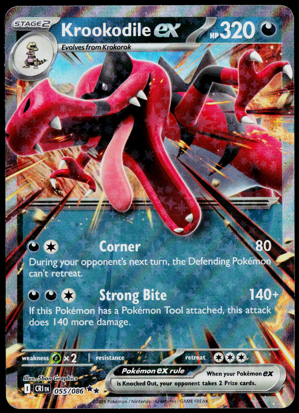Krookodile ex 055/086, English - front