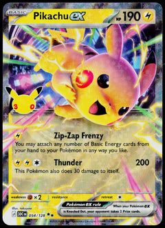 Pikachu ex 054/128, English - front