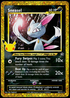 Sneasel 25/111, 30th Celebration Classic Collection, English - front