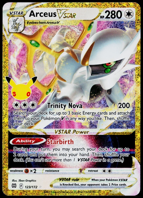 Arceus VSTAR 123/172, 30th Celebration – Classic Collection, English - front