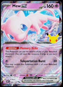 Mew ex 066/128, 30th Celebration, English - front