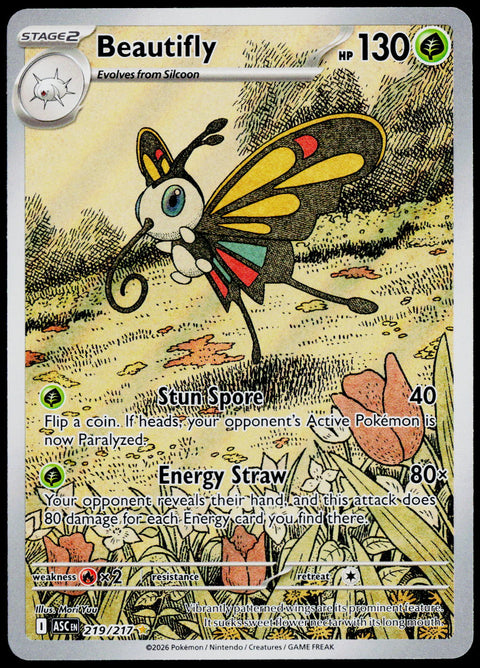 Beautifly 219/217, Ascended Heroes, English - front