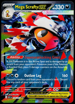 Mega Scrafty ex 135/217, Ascended Heroes, English - front