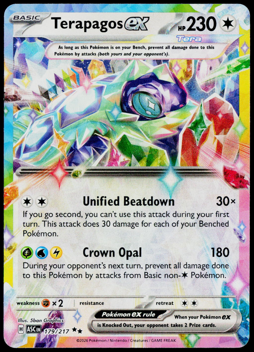 Terapagos ex 179/217, Ascended Heroes, English - front