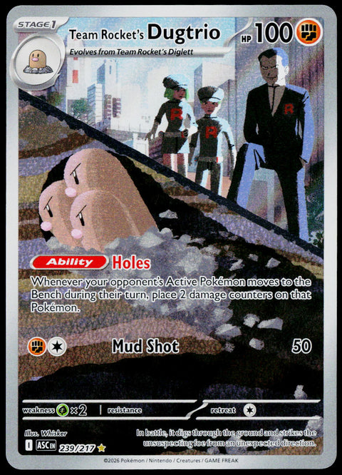 Team Rocket's Dugtrio 239/217, Ascended Heroes, English - front