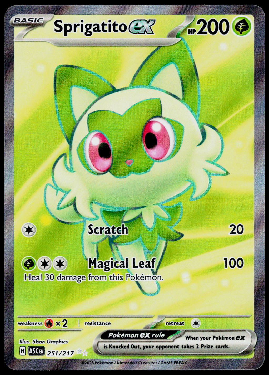 Sprigatito ex 251/217, Ascended Heroes, English - front