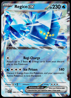 Regice ex 048/217, Ascended Heroes, English - front