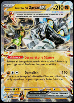 Cornerstone Mask Ogerpon ex 058/131, Prismatic Evolutions, English - front