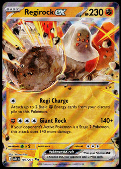 Regirock ex 107/217, Ascended Heroes, English - front