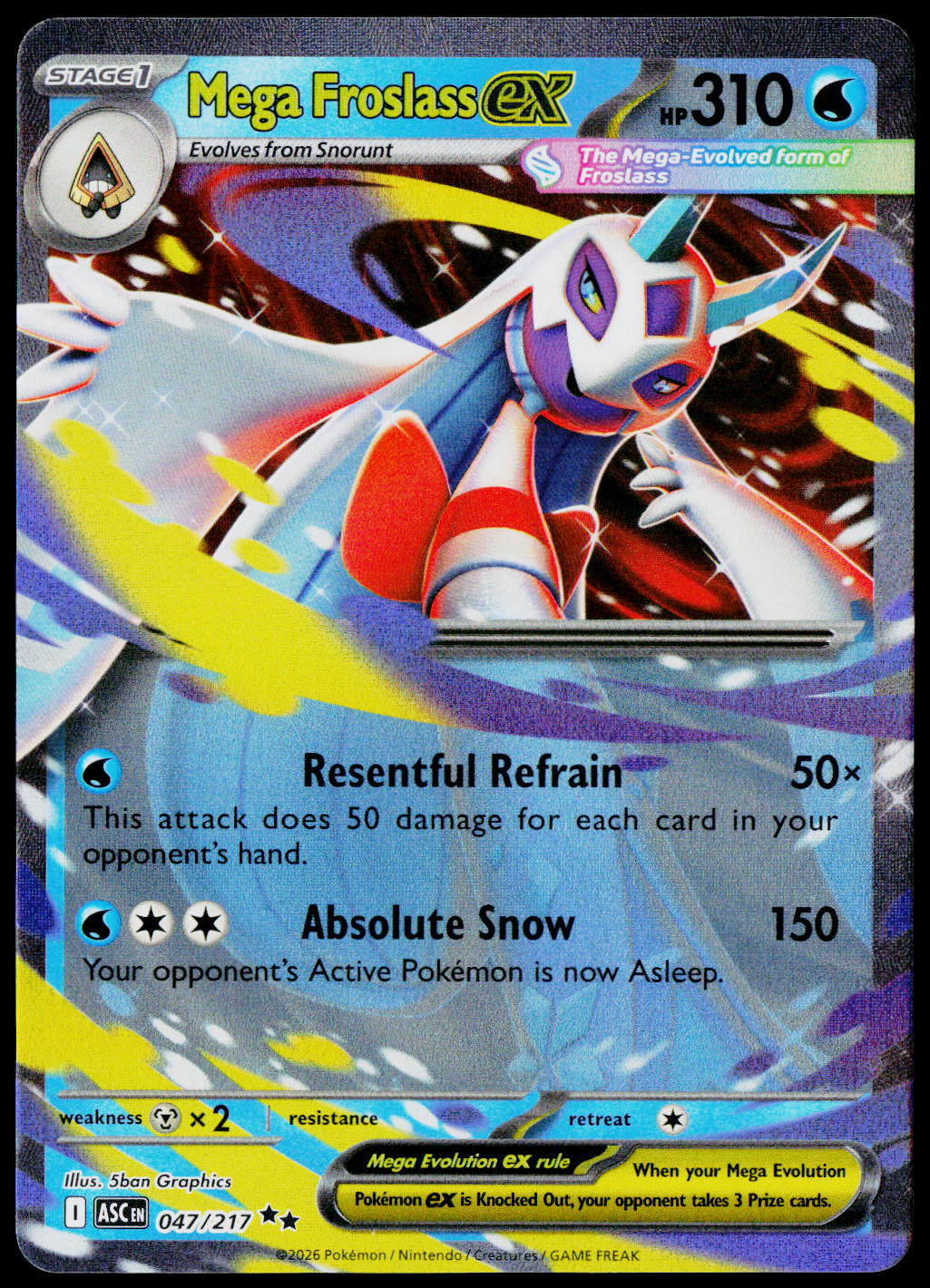 Mega Froslass ex 047/217, Ascended Heroes, English - front