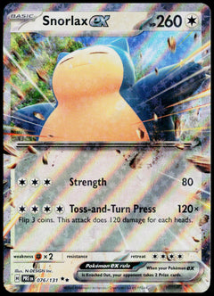 Snorlax ex 076/131, Prismatic Evolutions, English - front