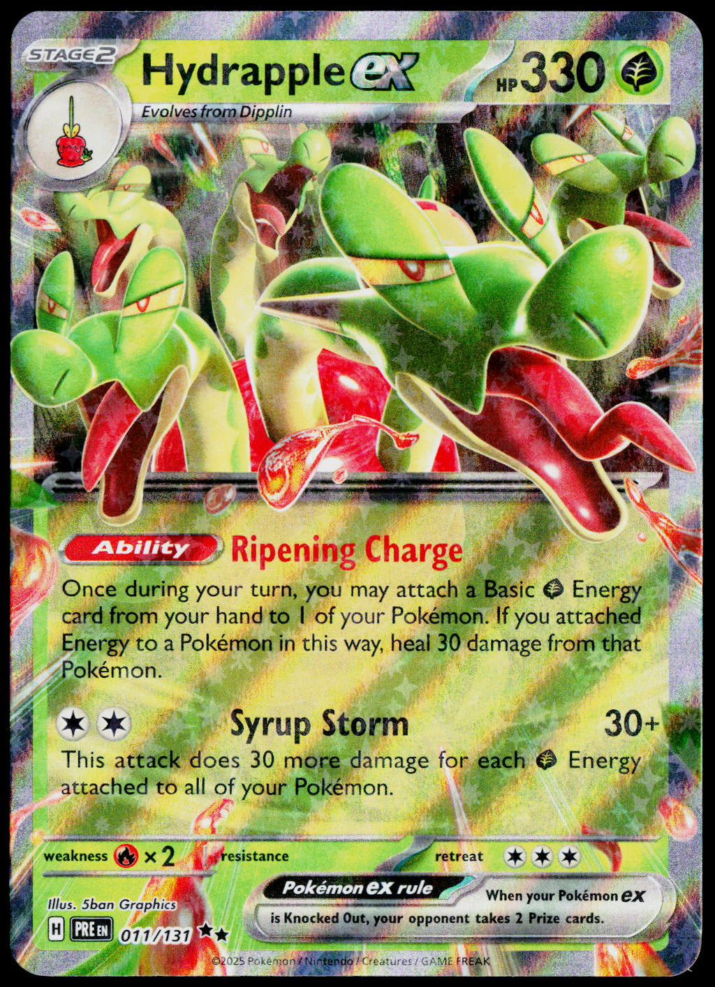 Hydrapple ex 011/131, Prismatic Evolutions, English - front