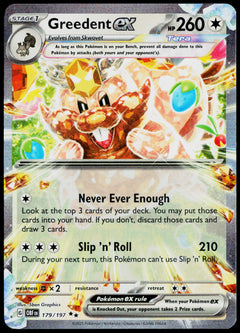 Greedent ex 179/197, Obsidian Flames, English - front