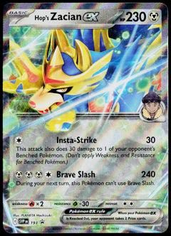 Hop's Zacian ex 193, Scarlet & Violet Black Star Promos, English - front