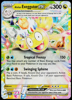 Alolan Exeggutor ex 133/191, Surging Sparks, English - front