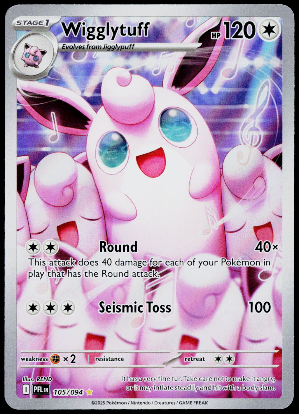 Wigglytuff 105/094, Phantasmal Flames, English - front