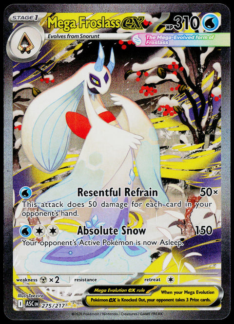 Mega Froslass ex 275/217, Ascended Heroes, English - front