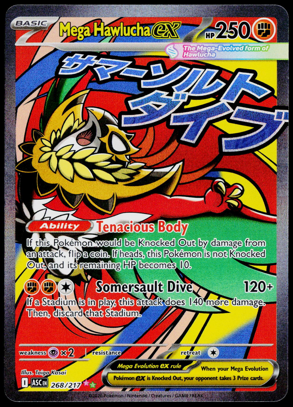 Mega Hawlucha ex 268/217, Ascended Heroes, English - front