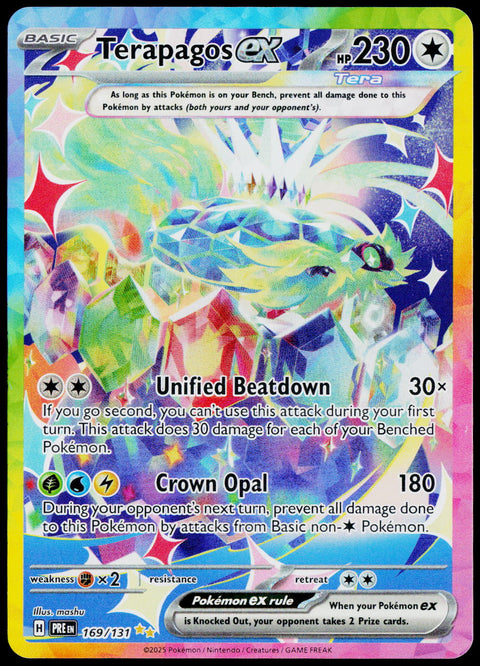 Terapagos ex 169/131, Prismatic Evolutions, English - front