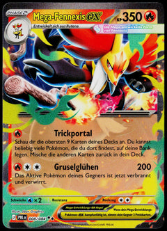 Mega Delphox ex 008/084, Pitch Black, German - front