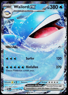 Wailord ex 016/084, Pitch Black, German - front