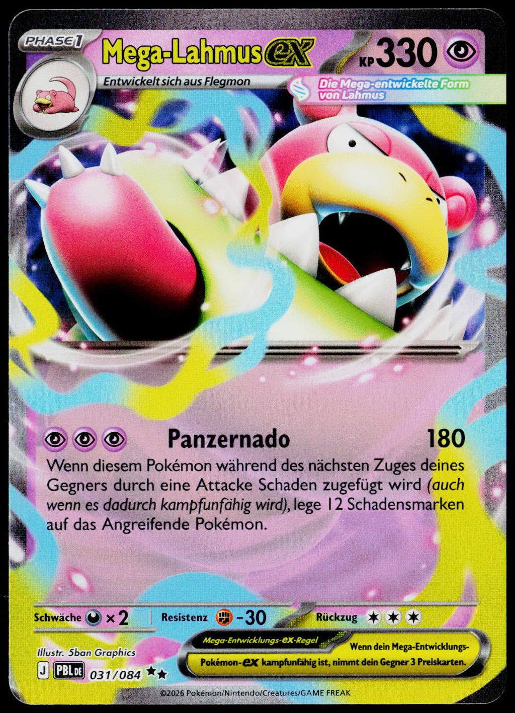 Mega Slowbro ex 031/084, Pitch Black, German - front