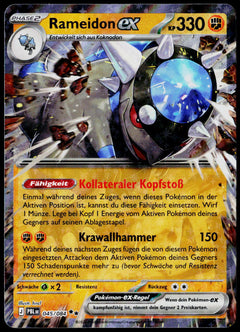 Rampardos ex 045/084, Pitch Black, German - front