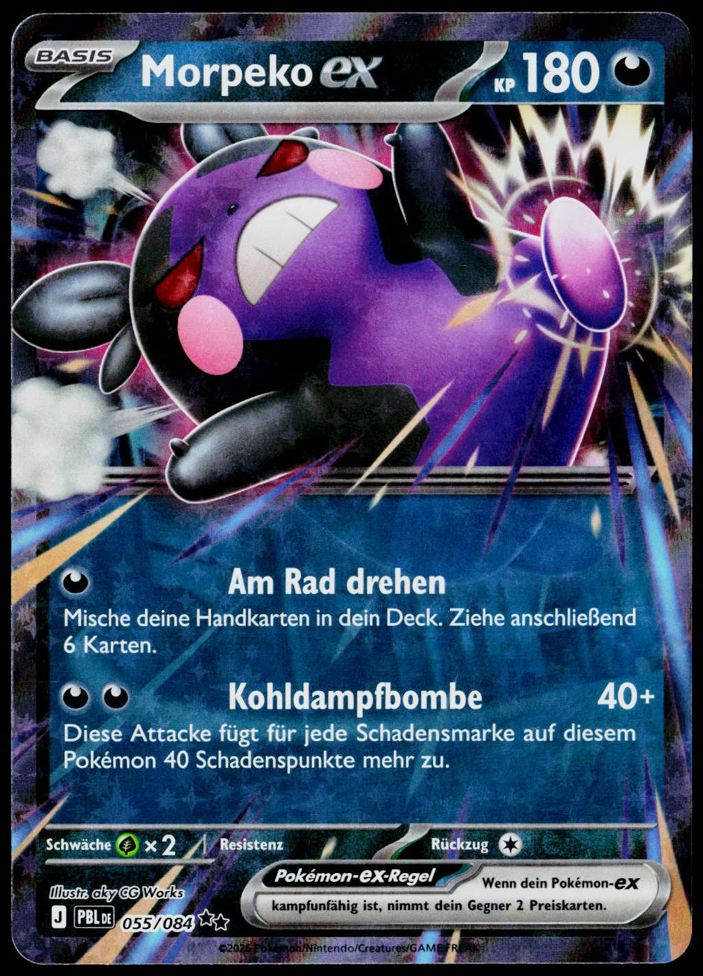 Morpeko ex 055/084, Pitch Black, German - front