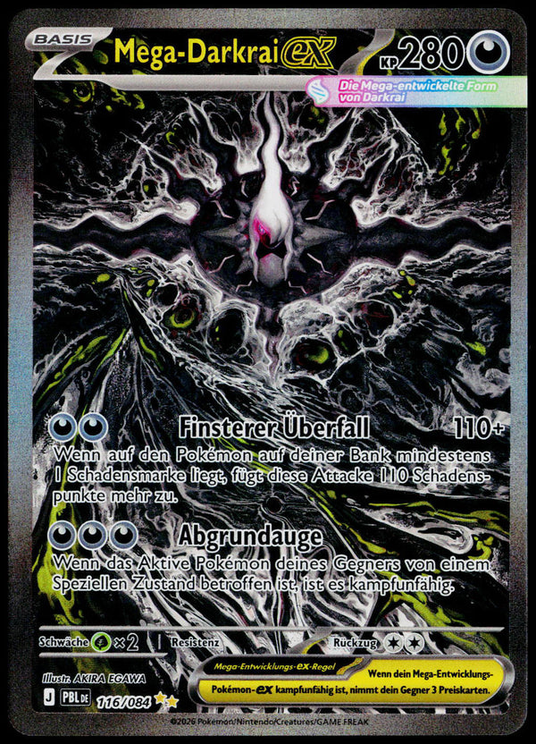 Mega Darkrai ex 116/084, Pitch Black, German - front