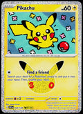 Original Ricoh fi-8170 scan of Pikachu 029/128, 30th Celebration, English — front