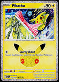 Original Ricoh fi-8170 scan of Pikachu 032/128, 30th Celebration, English — front