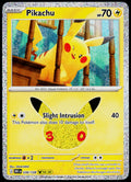 Original Ricoh fi-8170 scan of Pikachu 036/128, 30th Celebration, English — front