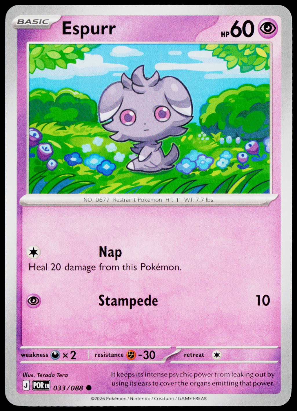 Original Ricoh fi-8170 scan of Espurr 033/088, English — front
