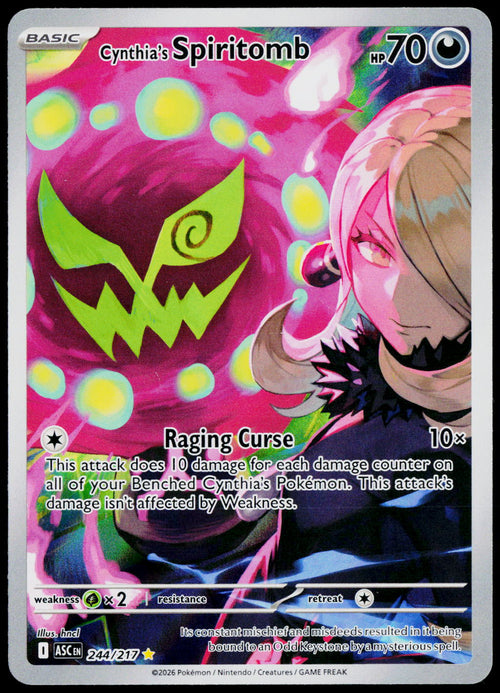 Original Ricoh fi-8170 scan of Cynthia's Spiritomb 244/217, English — front
