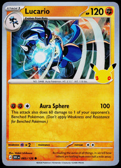 Lucario 083/128 - 30th Celebration - English - Near Mint - original front scan