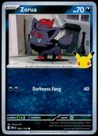Zorua 095/128 - 30th Celebration - English - Near Mint - original front scan