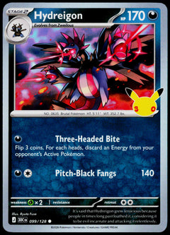 Hydreigon 099/128 - 30th Celebration - English - Near Mint - original front scan