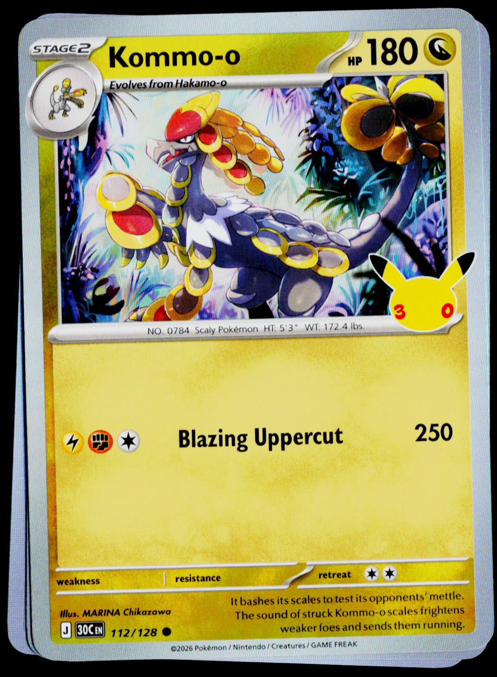Kommo-o 112/128 - 30th Celebration - English - Near Mint - original front scan