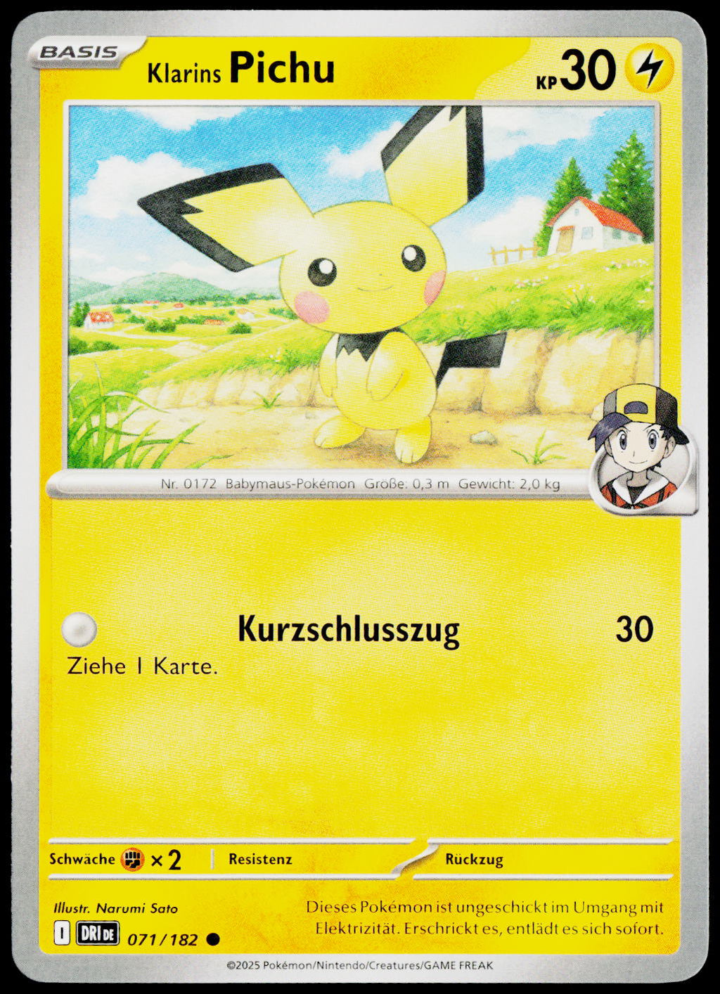 Ethan's Pichu 071/182 German - original scanned front