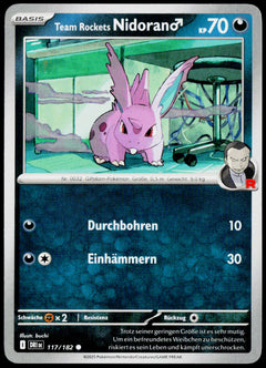 Team Rocket's Nidoran♂ 117/182 German - original scanned front