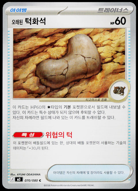 Antique Jaw Fossil 070/080 Korean - original scanned front