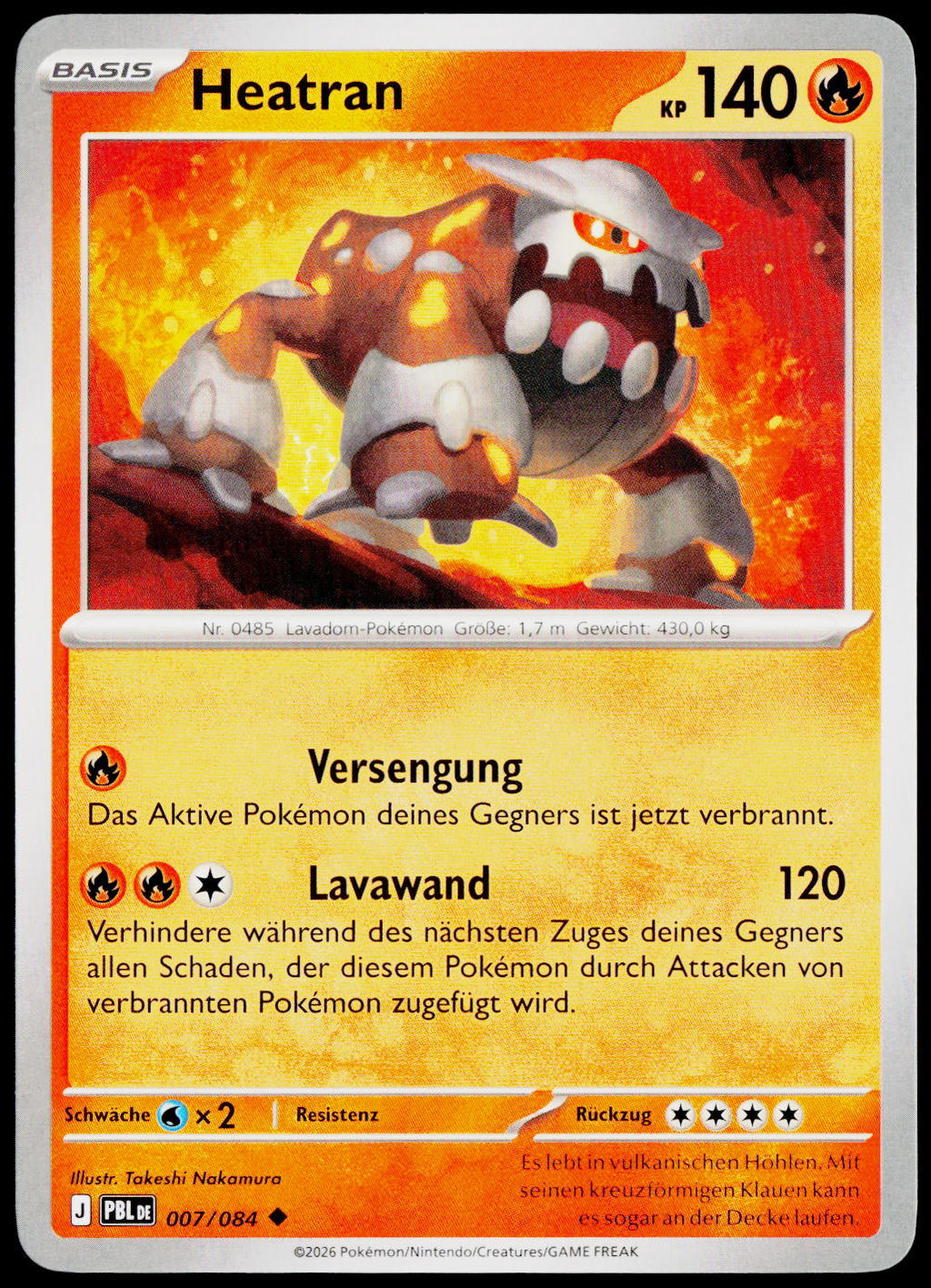 Heatran 007/084 German - original scanned front