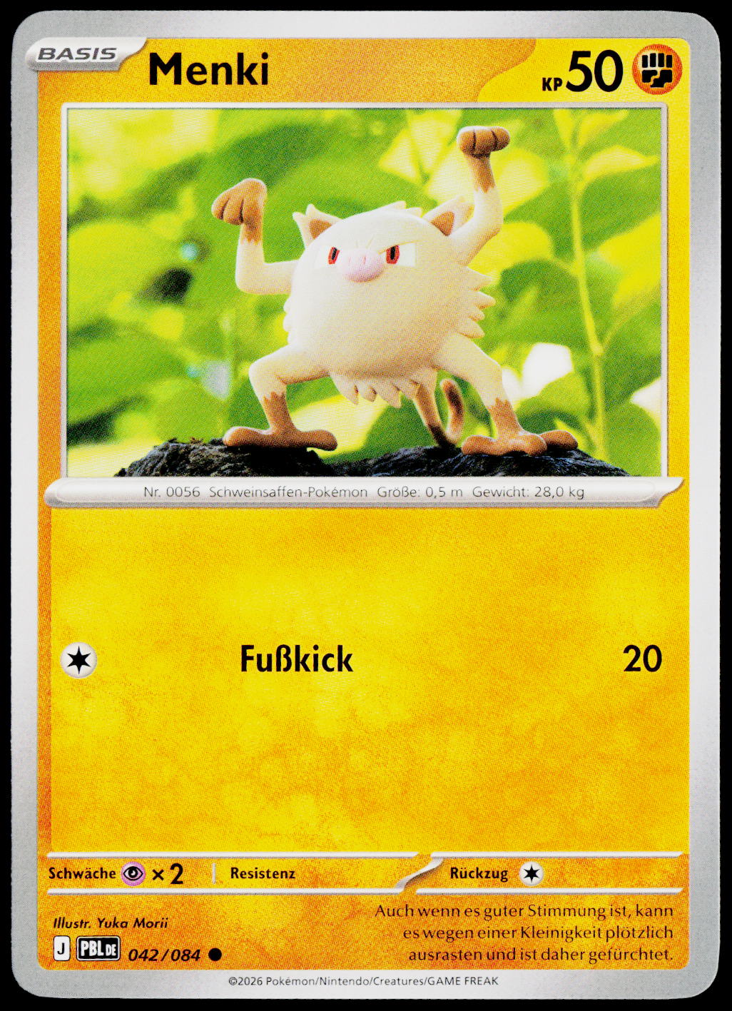 Mankey 042/084 German - original scanned front