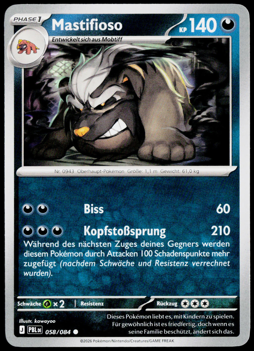 Mabosstiff 058/084 German - original scanned front