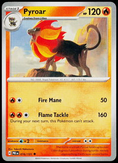 Pyroar 016/131 English - original scanned front