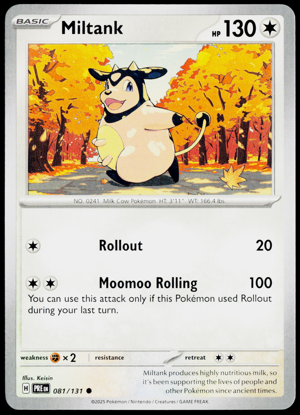 Miltank 081/131 English - original scanned front