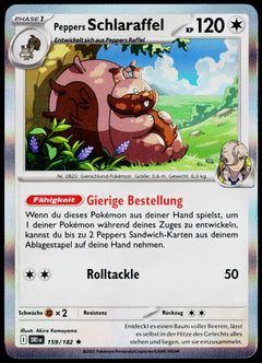 Arven's Greedent 159/182 Holo German - original scanned front