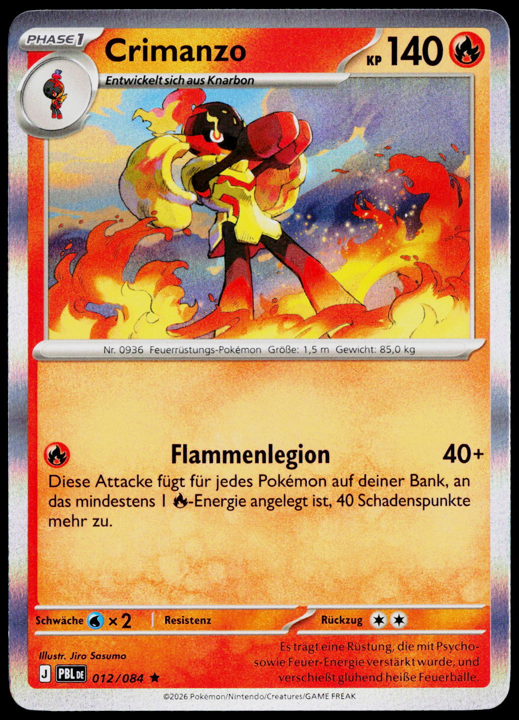 Armarouge 012/084 Holo German - original scanned front