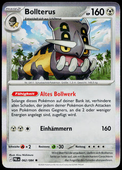 Bastiodon 062/084 Holo German - original scanned front
